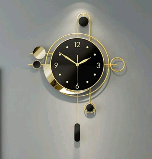 Premium Golden Wall Clock