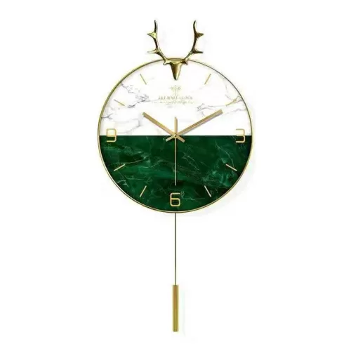 Deer Pendulum Wall Clock – Elegant Home Décor Timepiece