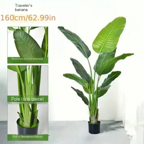 Artificial Bird of Paradise Plant (Strelitzia Nicolai) 160cm for Home and Office Decor