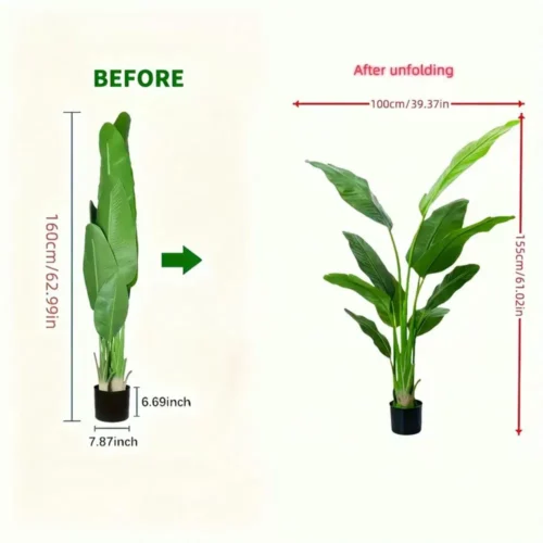 Artificial Bird of Paradise Plant (Strelitzia Nicolai) 160cm for Home and Office Decor