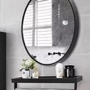 Aluminum bathroom round mirror in small, medium & large, wall-mounted and rust-resistant.