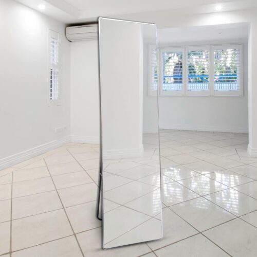 Aluminum Standing Large Mirror