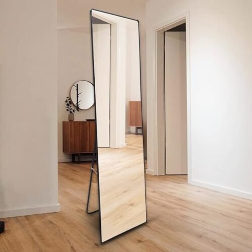 Aluminum standing mirror