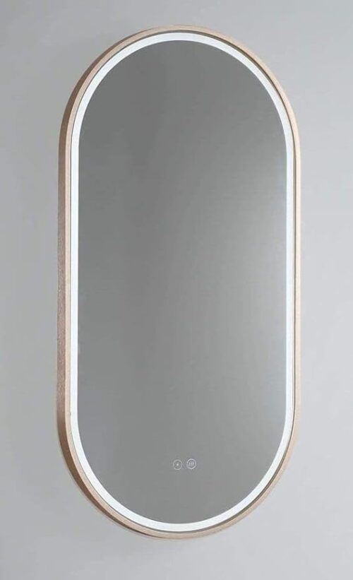 Oval Mirror with Lights