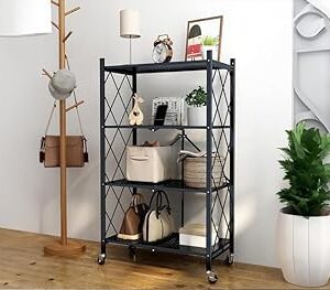 Black Foldable Storage Shelves