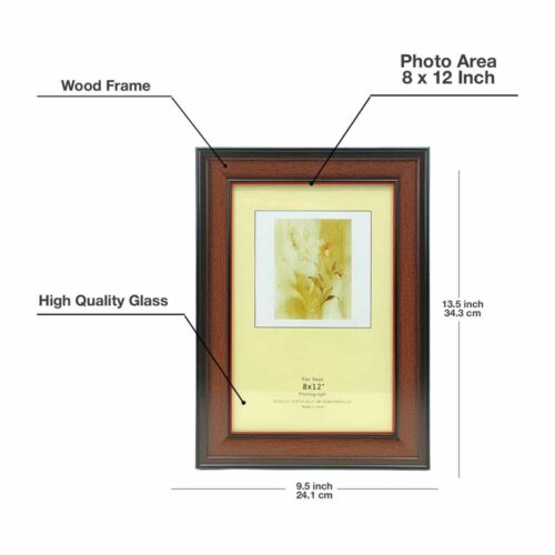 Document & Photo Frame for Wall Mount & Tabletop Display, available in A4, 8x12, 12x16, and 16x20 inch sizes.