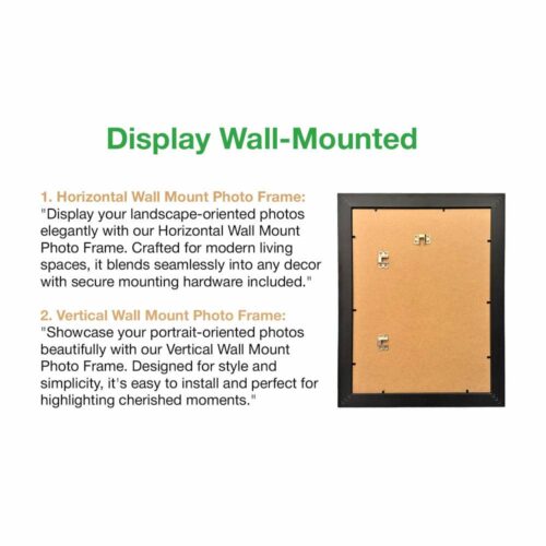 Document & Photo Frame for Wall Mount & Tabletop Display, available in A4, 8x12, 12x16, and 16x20 inch sizes.