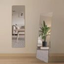 Decorhills Full-Length Dressing Floor Mirror with Bracket Stand and Wall Mount Options, Aluminum Alloy Frame, 30x140cm and 40x160cm, White, Black, Gold