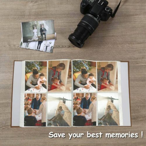 Decorhills Photo Album Scrapbook with Slip-in Cover, Green Blue and Brown, Holds 400 Photos, 4x6 Inch