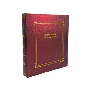 Decorhills Photo Album Scrapbook with Slip-in Cover, Maroon and Blue, Holds 400 Photos, 4x6 Inch