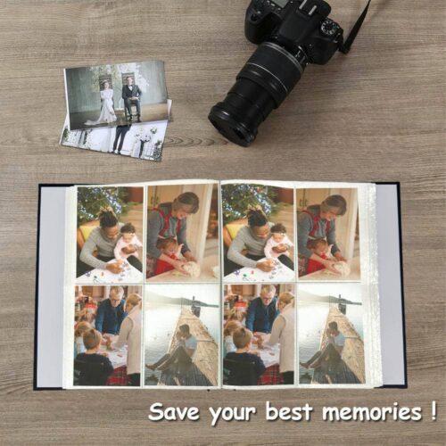 Decorhills Photo Album Scrapbook with Slip-in Cover, Maroon and Blue, Holds 400 Photos, 4x6 Inch