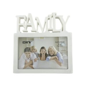 Plastic Family Design Single Photo Frame with Tabletop Display for 6x4 Inch Photo Size