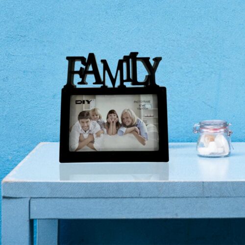 Plastic Family Design Single Photo Frame with Tabletop Display for 6x4 Inch Photo Size