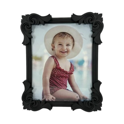 Decorhills Plastic Single Photo Frame showcasing a 6x8 inch photo in black, white, green, pink, or blue, suitable for tabletop or wall display.