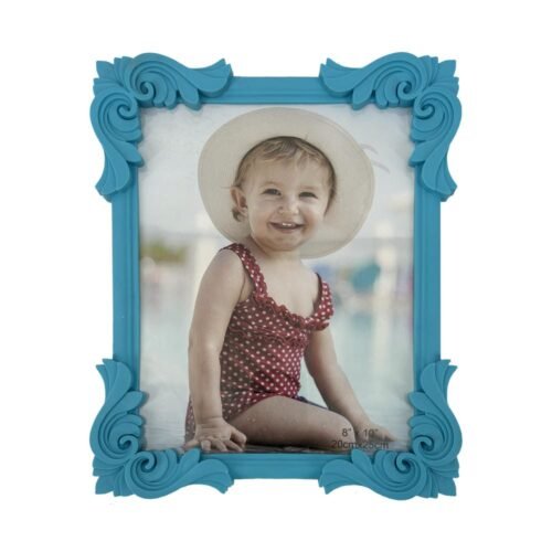 Decorhills Plastic Single Photo Frame showcasing a 6x8 inch photo in black, white, green, pink, or blue, suitable for tabletop or wall display.