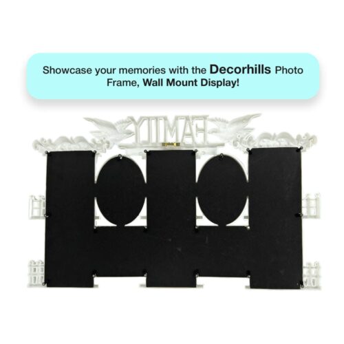 Decorhills Plastic Family Design Multi Pictures Collage Photo Frame with Wall Mount Display, White