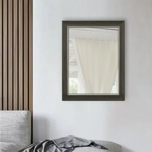 Decorhills Vertical Wall Mount Mirror with PVC Frame - Grey Wood