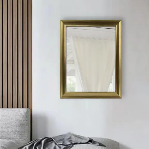 Decorhills Vertical Wall Mount Mirror with PVC Frame - Gold