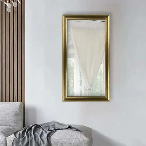 Decorhills Vertical Wall Mount Mirror with PVC Frame - Gold