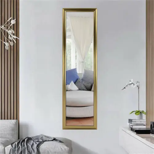 Decorhills Vertical Wall Mount Mirror with PVC Frame - Gold