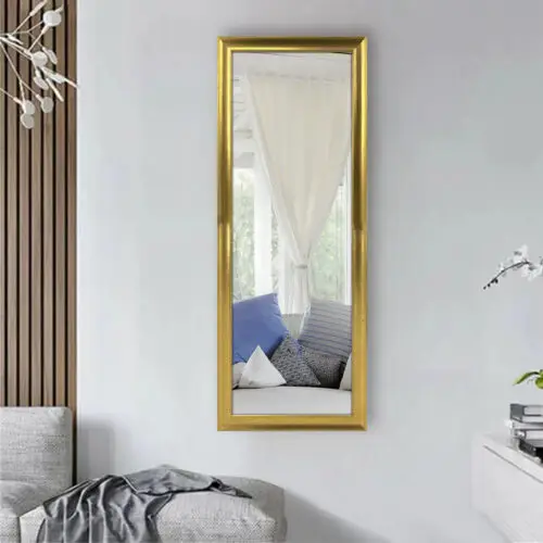 Decorhills Vertical Wall Mount Mirror with PVC Frame - Metallic Gold