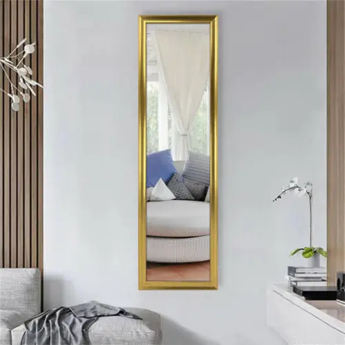 Decorhills Vertical Wall Mount Mirror with PVC Frame - Metallic Gold