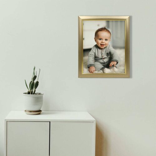 Decorhills Rectangular Glass Photo Frame with Wood Frame, Wall Mount Display for 16x20 Inch Picture