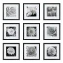 30x30 Picture Frame Set of 9, Black, for Gallery Wall and Photo Collage