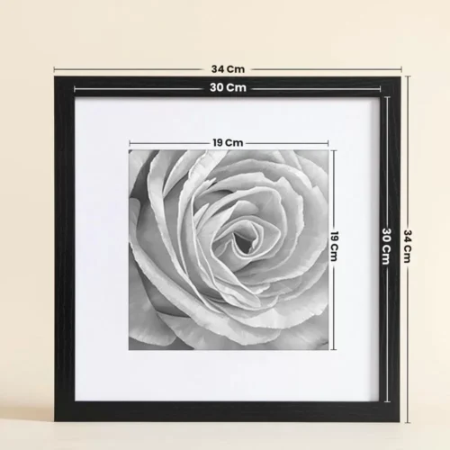 30x30 Picture Frame Set of 9, Black, for Gallery Wall and Photo Collage