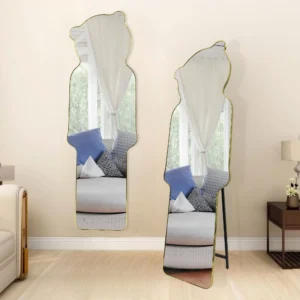 Full Length Mirror Bear Design Gold – Wall & Standing Display, 60x180cm