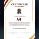 DECORHILLS A4 Certificate Frame & Document Frame – Real Glass, Wall Mount & Tabletop Display, Portrait & Landscape, 21x29.7 cm (Black)