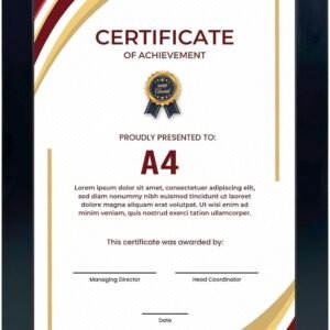 DECORHILLS A4 Certificate Frame & Document Frame – Real Glass, Wall Mount & Tabletop Display, Portrait & Landscape, 21x29.7 cm (Black)